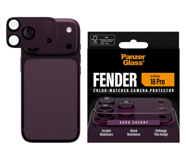 PanzerGlass Fender Camera Lens Protector do iPhone 18 Pro Dark Cherry - 1604005 - zdjęcie 3